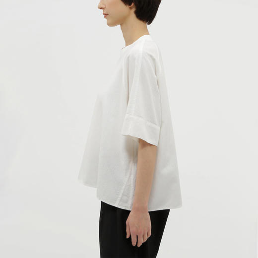 MHL Tee WASHED OUT COTTON LINEN 女式棉麻混纺水洗廓形短袖T恤 商品图1