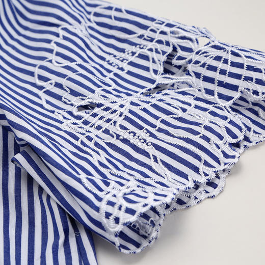 QF262斯尔丽25新款立体刺绣花朵领宽松显瘦上衣搭收腰半裙时尚套装 商品图5