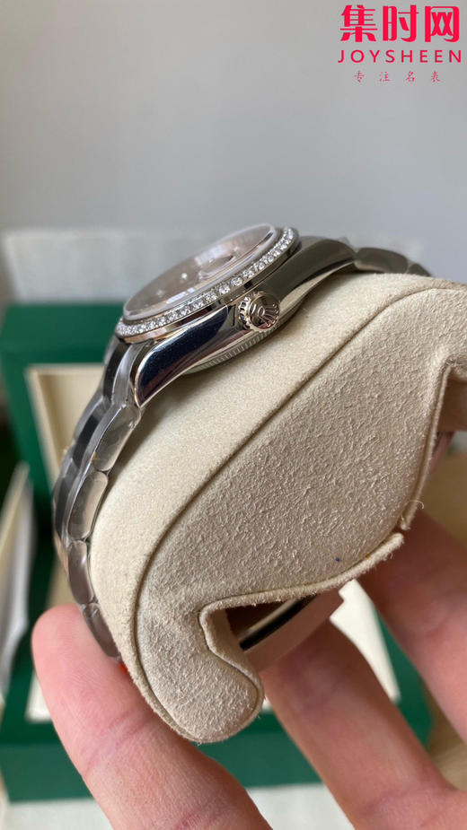 劳力士GS日志31系列 女款日志31mm 粉盘钻面钻圈 女士腕表 2236机 新品劳力士女款蚝式日志型腕表31mm 到货 商品图4