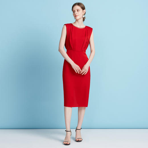 EITIE爱特爱夏季新款气质高腰显瘦设计小礼服连衣裙7877510 商品图2