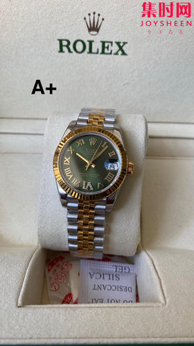 劳力士GS日志31系列 女款日志31mm 间金绿盘罗马面 女士腕表 2236机 新品劳力士女款蚝式日志型腕表31mm 到货