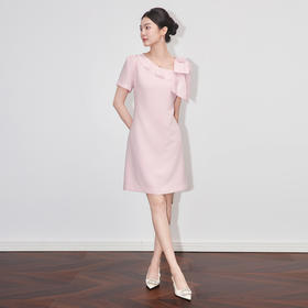 「高货wl」全新升级【铂金会员339/天猫459/差价120】(04225)洛诗琳精致优雅立体蝴蝶结连衣裙2025设计感收腰礼服裙女