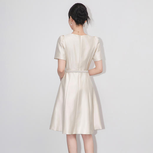 「高货wl」全新升级【铂金会员339/天猫459/差价120】(02323) 洛诗琳气质法式方领轻奢连衣裙2025夏季知性优雅A字裙女wl02323 商品图1