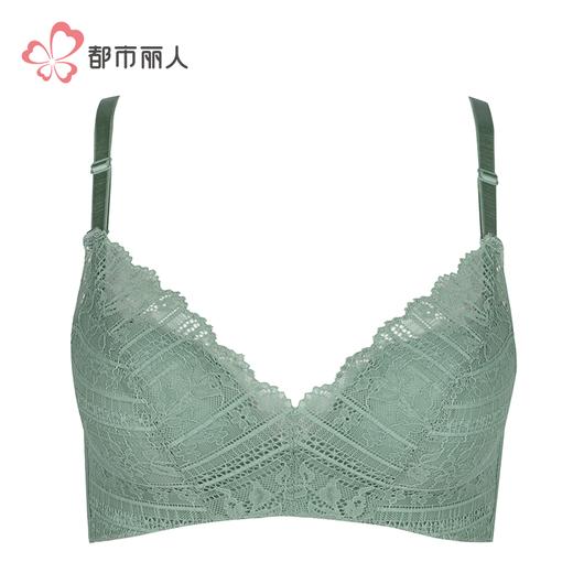 都市丽人内衣聚拢升杯薄蕾丝三排扣树脂胶圈3/4杯文胸LB12B1 商品图3