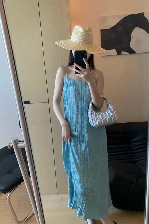 Le Malene 简约气质褶皱肌理感吊带连衣裙 20663 商品图2