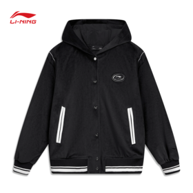 【M断码】李宁外套女款2024春季新款时尚运动潮流休闲针织夹克上衣AFDU034【库存有限，如无货将做退款，介意慎拍！】