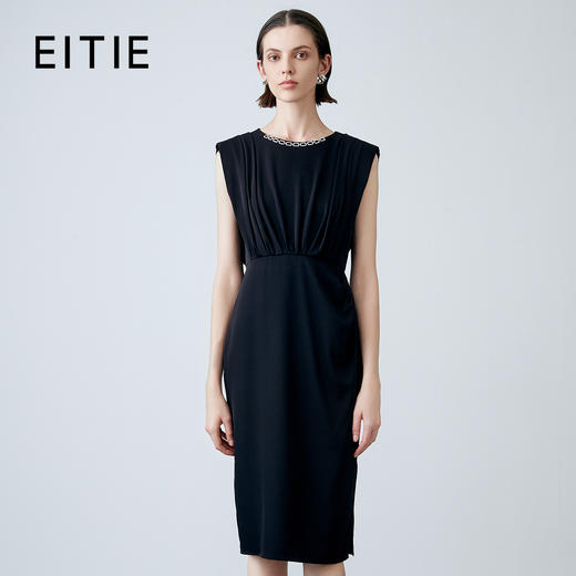 EITIE爱特爱夏季新款气质高腰显瘦设计小礼服连衣裙7877510 商品图1