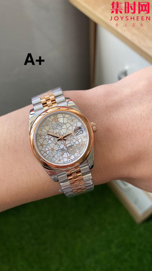 劳力士GS日志31系列 女款日志31mm 间玫金花朵盘光圈 女士腕表 2236机 新品劳力士女款蚝式日志型腕表31mm 到货 商品图8