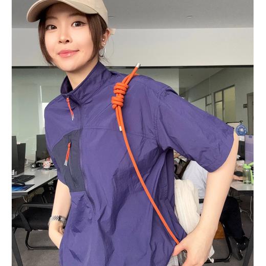 2025夏季男女款户外轻量速干半拉链小立领短袖外套！ 商品图1