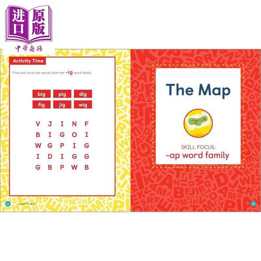 【中商原版】从字母到自主阅读 自然拼读故事书 适合初学者阅读的 25 个简单故事和活动 Learn to Read Phonics Storybook 商品图4