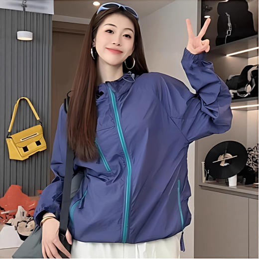 户外防紫外线！轻薄透气速干凉感原纱防晒衣女夏2025新款情侣皮肤衣！ 商品图4