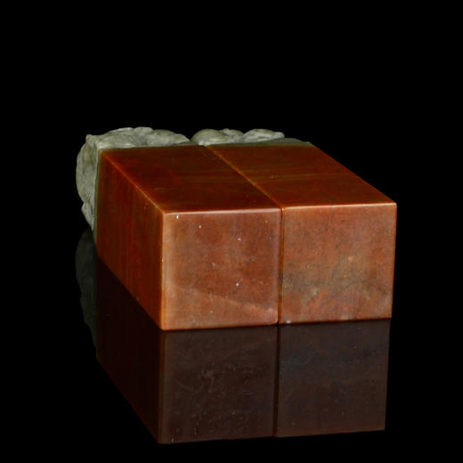 孤品016941-印度石俏色龙凤钮对章-2.5*2.5*9.8cm 商品图4