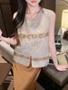 张心子【浅草须臾】水溶蕾丝镂空刺绣马甲女夏季新款法式无袖上衣 U2506050 商品缩略图8