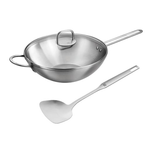 1017175-A 双立人ZWILLING 【精致好用】Nova Plus 30cm不锈钢锅铲中式炒锅 商品图0