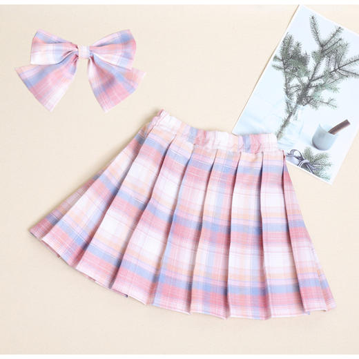 【春夏JK格子裙，高腰显瘦百褶裙！】春夏JK格子裙 女童半身裙 夏季儿童宝宝短裙 高腰显瘦百褶裙韩版-QQ 商品图1