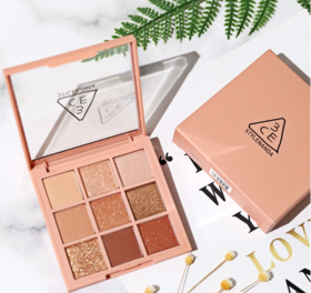 [小滋心选]【活动价 ¥119】三憙玉|3CE九宫格九宫格哑光眼影橘棕盘新手日常淡妆眼影橘棕女礼物