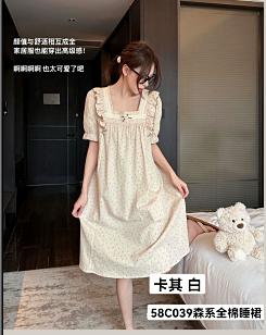 58C039森系全棉睡裙 商品图0