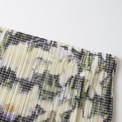 谜底半裙女2025秋季新品复古艺术印花细压褶百搭中长裙253MB1015 商品图3