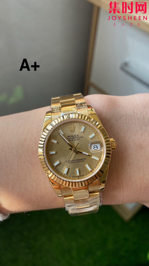 劳力士GS日志31系列 女款日志31mm 全金金盘条丁 女士腕表 2236机 新品劳力士女款蚝式日志型腕表31mm 到货 商品图8