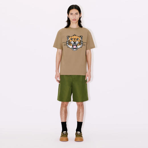 【二】KENZO 高田贤三 男士卡通虎头徽标印花棉质圆领短袖T恤 驼色 FF55 TS533 4SG 10 商品图3