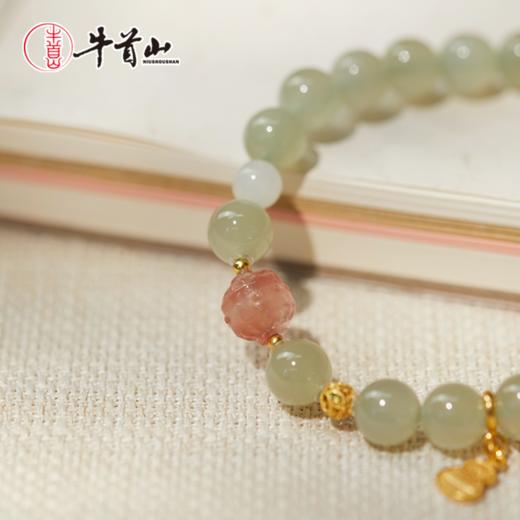 牛首山文创和田青玉转经轮手串个性配饰文创手串送女生闺蜜礼物 商品图3