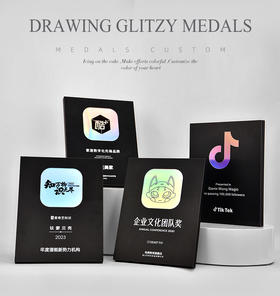 高档金属奖牌定做炫彩铝合金logo商务合作代理商授权聘书奖牌纪念