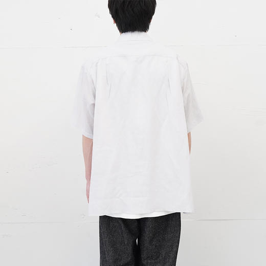 YOKE EMBROIDERY OPEN COLLAR 艺术家合作系列素描画刺绣短袖衬衫 商品图2
