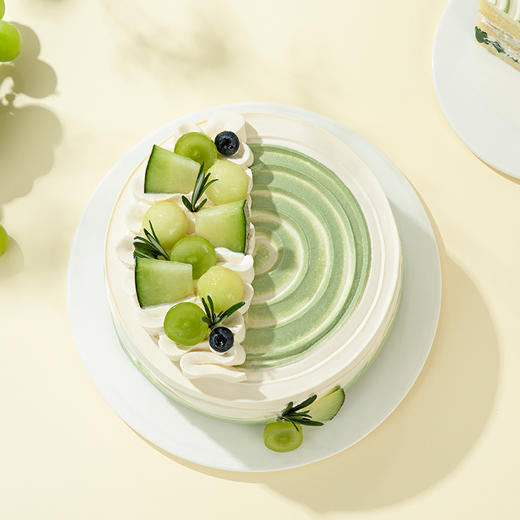 【乌龙蜜瓜】玫珑蜜瓜生日蛋糕，果茶CP新体验！脆甜蜜瓜+乌龙茶香，清爽解腻超好吃！一口沦陷，轻盈无负担！（深圳幸福西饼） 商品图1