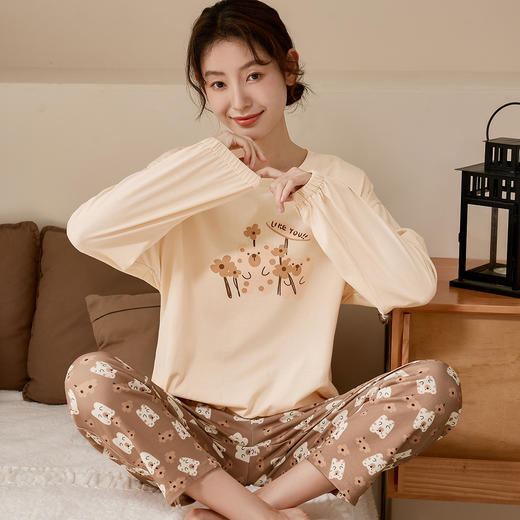 康妮雅女士长袖长裤套头套装 商品图2