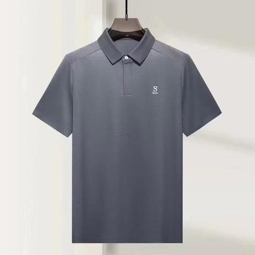 高端轻奢夏季桑蚕丝莱赛尔面料舒适柔软丝滑透气男士休闲翻领品质上衣  YH-2418* 商品图4