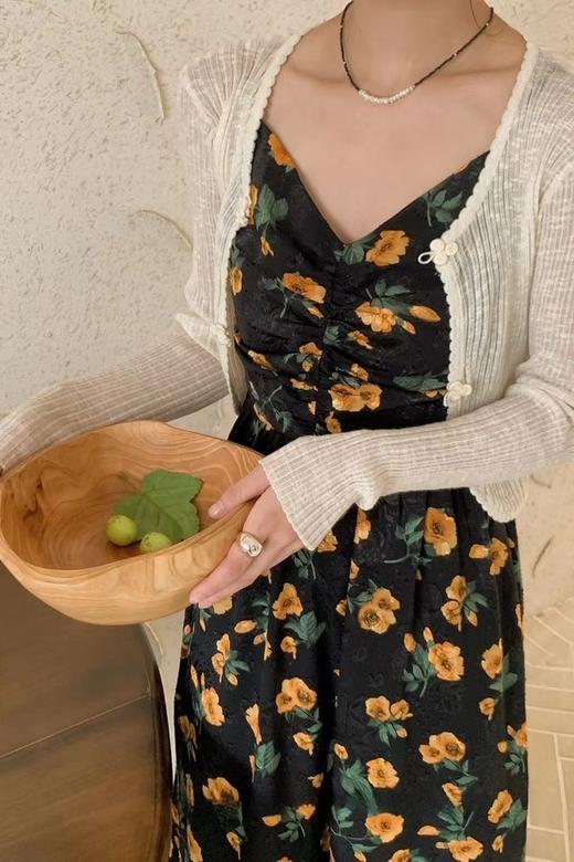 SUMMER & SAGE 法式复古碎花吊带长裙 20493 商品图4