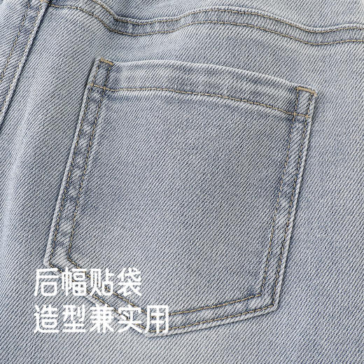 英氏女童洋气裤子春季装新款休闲百搭牛仔裤中大童女孩宽松长裤 商品图2