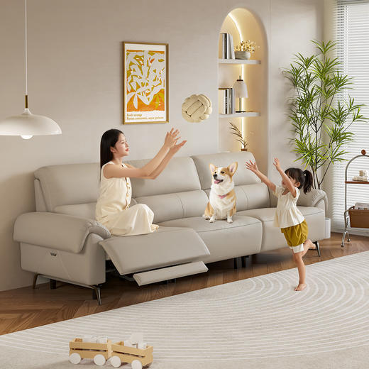 顾家家居整装 现代舒适皮艺功能沙发 KZ.9068极舒G 商品图3