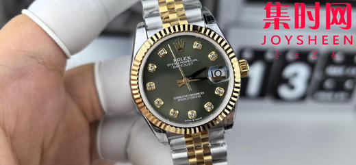Rolex劳力士GS日志型系列 女款31mm 日志31系列 间金绿盘钻面 女士腕表 搭载改Cal.2236 商品图0