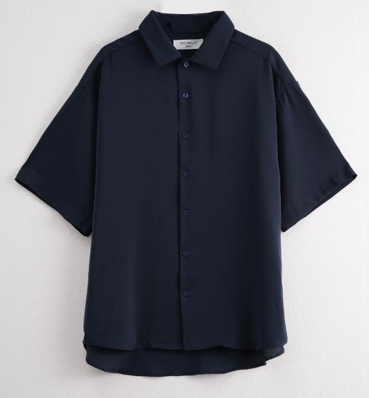 纯色休闲简约短袖衬衫 商品图5
