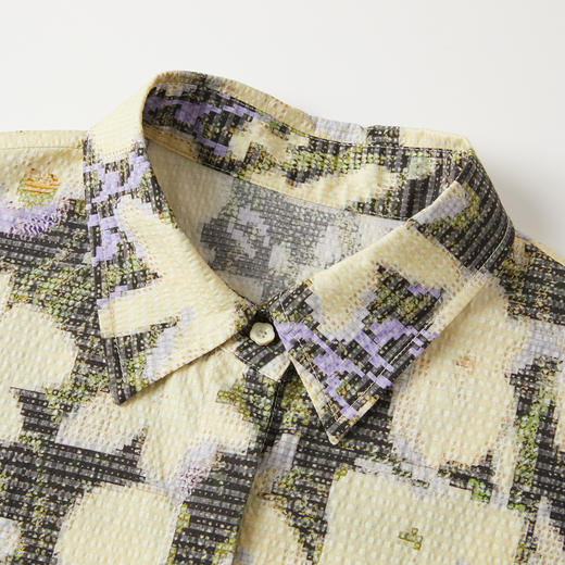 谜底衬衣长袖女2025秋季新品复古通勤短款原创印花衬衫253MC1025 商品图3