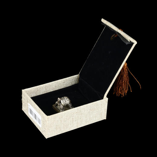 孤品016940-精品实心纯银质龟钮方章99克-2.4*2.4*3.1cm 商品图5