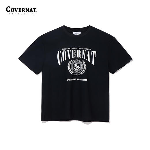 covernat韩国潮牌休闲宽松拱形LOGO短袖时尚舒适T恤2024春夏CO2402ST42 商品图0
