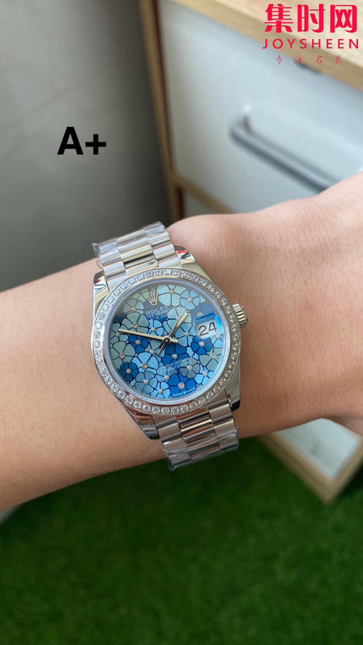 劳力士GS日志31系列 女款日志31mm 花朵盘钻圈 女士腕表 2236机 新品劳力士女款蚝式日志型腕表31mm 到货 商品图8
