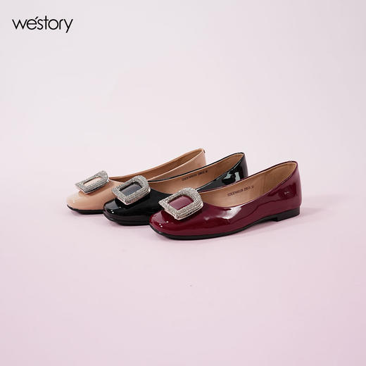 Westory2025年秋季舒软平底方头单鞋通勤百搭浅口鞋S25CE76051 商品图9