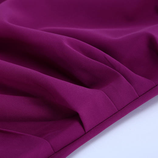 QF8D4斯尔丽2025新款立体腰间抽褶显瘦单肩立体装饰韩版OL气质连衣裙 商品图6