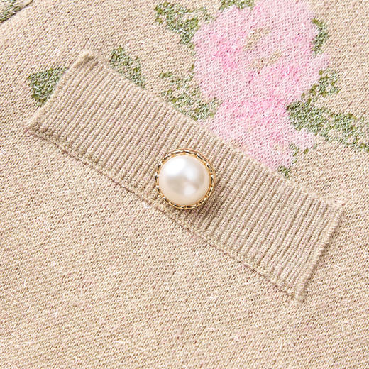 浪漫慵懒金属纽扣优雅针织外套女秋高级优雅气质感(货号:MF85JA753X2002) 商品图1