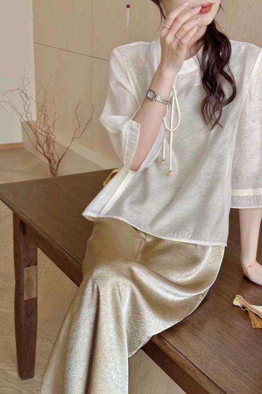 ELLA JADE 素颜中式国风上衣a字半身裙套装 20691 商品图1