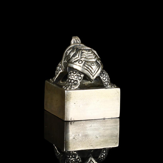 孤品016940-精品实心纯银质龟钮方章99克-2.4*2.4*3.1cm 商品图2