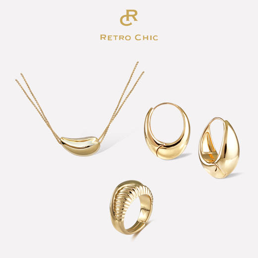 【赵丽颖&佟丽娅&曾黎&谷爱凌同款】Mordern Art 现代艺术时期 | 金/银色小水滴金银圈三件套 商品图5