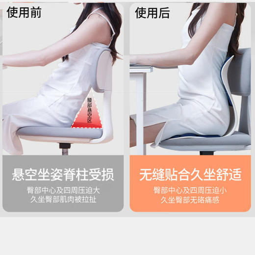 思菲其护腰坐垫 人气灰【160斤以内】 超强支撑-舒适护腰 YC 商品图4