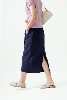 藏青色休闲半身裙