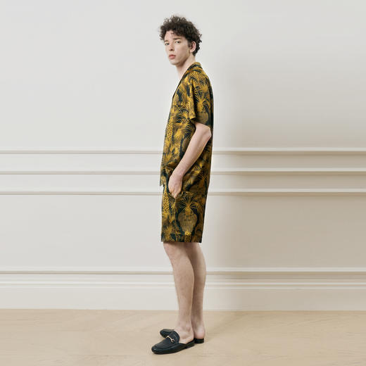 Solo seta22姆米男士真短袖短裤套装桑蚕丝印花家居服2025秋冬 商品图2
