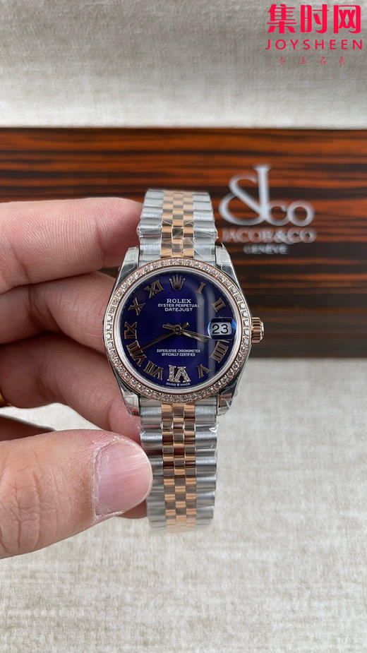 Rolex劳力士GS日志型系列 女款31mm 日志31系列 间玫金紫盘 女士腕表 搭载改Cal.2236 商品图0