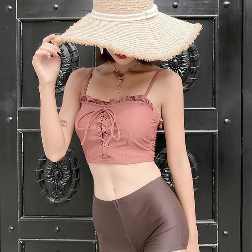 游泳衣女分体式三件套2025新款保守小个子可爱日系小胸泡温泉泳装 商品图3